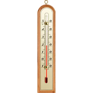 Pokojový teploměr se zlatou stupnicí (-10°C do +50°C) 22cm, mix