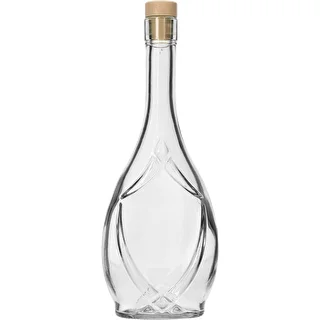 Ozdobná láhev ICONA 500 ml, se zátkou typu hříbek, 1 ks.