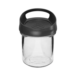 Skleněná nádoba 350 ml, s víčkem k zavěšení