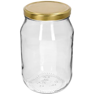 Sklenice TO 1,7 l se zlatým víčkem fi 100/6, 1 ks