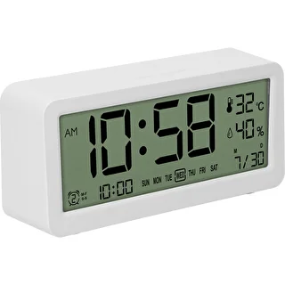 Elektronická meteostanice Soens - bílá, s hodinami a kalendářem