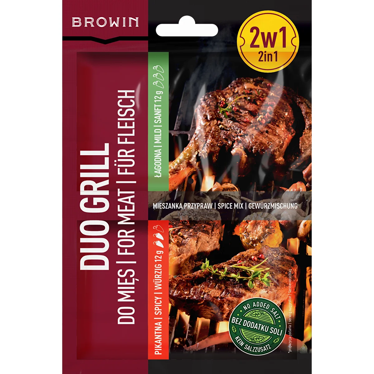 Duo Grill na maso, směs koření 2 v 1, 2 x 12 g