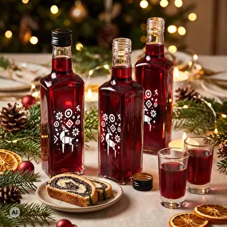 Láhev Receptura, 250 ml s uzávěrem – Vánoční sob – photo 6