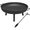 Sada ohniště fi 58 cm a pohrabáč-držák na kotlík nebo poklici litinového hrnce - 8 