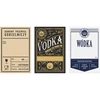 Samolepicí etikety 60x90 mm na lahve, vodku, 3 vzory 20 ks. ['etikety', ' etikety na alkohol', ' etikety na vodku', ' etikety na lahve', ' samolepicí etikety', ' etikety na alkohol', ' nálepky na lahve', '']