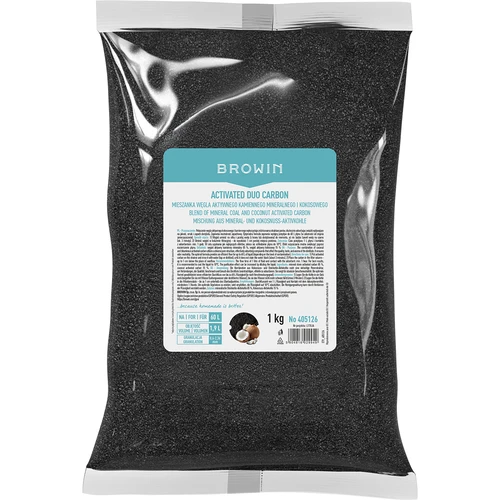 Activated Duo Carbon – směs aktivního minerálního (kamenného) a kokosového uhlí, 1 kg, na 60 l