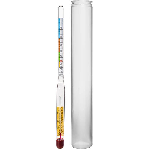 Alkoholmetr s teploměrem