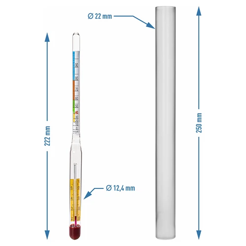 Alkoholmetr s teploměrem - 3