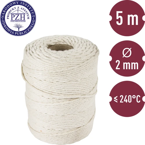 Bavlněné uzenářské nitě bílé (240°C) 55 m - 3