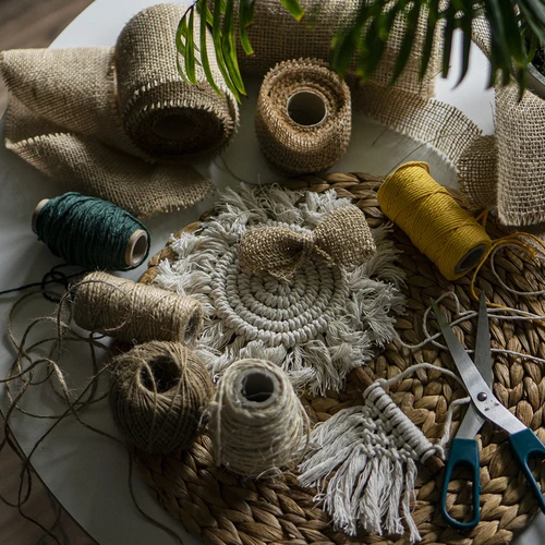 Bavlněný provázek žlutý 2 mm/55 m/100 g - 15