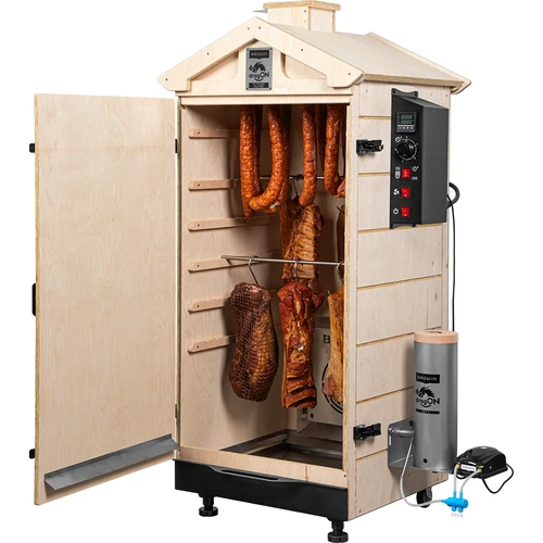 Bezrámečná udírna dragON PLYWOOD NATURE s digitálním ovladačem, 200L - 4