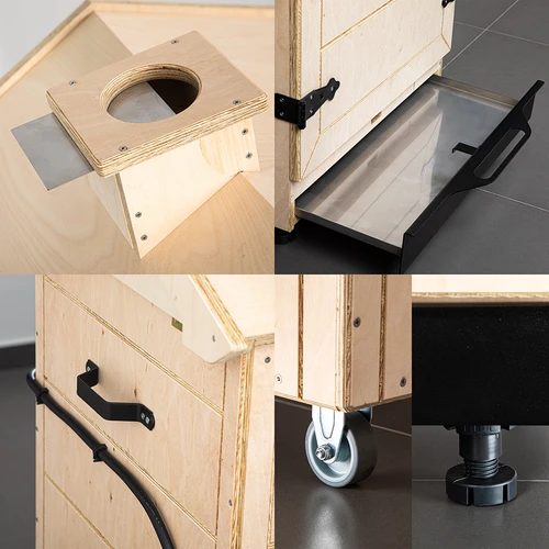 Bezrámečná udírna dragON PLYWOOD NATURE s Wi-Fi ovladačem, 200L - 6