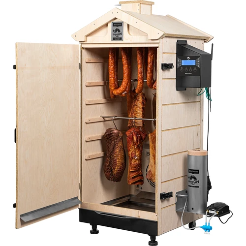 Bezrámová udírna dragON PLYWOOD NATURE s řídicí jednotkou Wi-Fi, 200L - 4