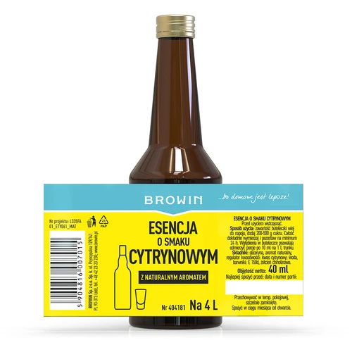 Citronová esence s přírodním aromatem na 4 l – 40 ml - 6