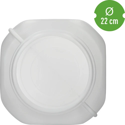 Čtvercový sud na 40 L, bílý, s úchyty, Sterk - 5