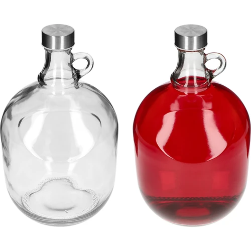 Dáma Demižon 3 L, s kovovým uzávěrem fi 43 mm a držadlem - 4