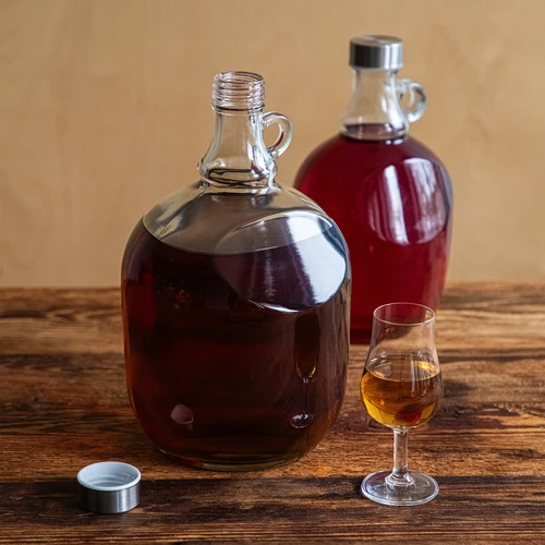 Dáma Demižon 3 L, s kovovým uzávěrem fi 43 mm a držadlem - 6