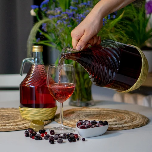 Demižon Dama 2L v opletu, se šroubovacím uzávěrem - 5