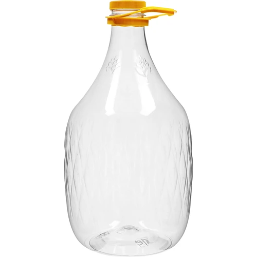 Demižon Dama 5 l PET, se šroubovacím uzávěrem a držadlem