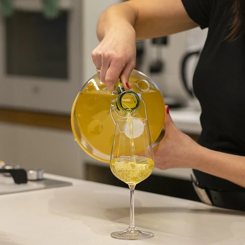 Demižon Dama 5 L - plastový koš, drátěný uzávěr - 3