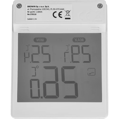 Digitální venkovní teploměr na okno, samolepicí, značky Soens - 4