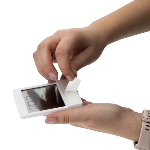 Digitální venkovní teploměr na okno, samolepicí, značky Soens - 6