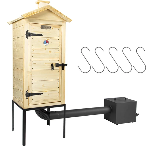 Dřevěná udírna 100 cm, s ohništěm - 2