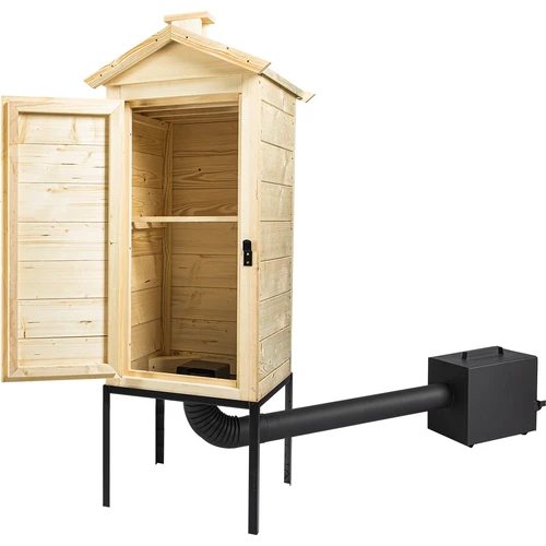 Dřevěná udírna 100 cm, s ohništěm - 3