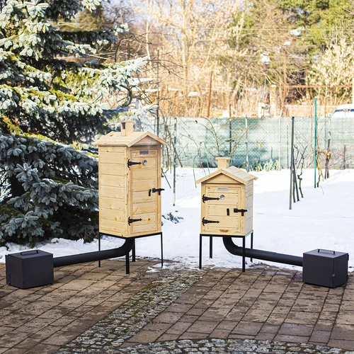 Dřevěná udírna 100 cm, s ohništěm - 13