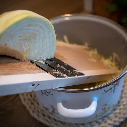 Dřevěný kráječ, 45x15 cm, 3 čepele - 4