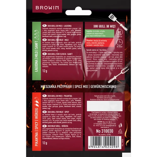 Duo Grill na maso, směs koření 2 v 1, 2 x 12 g - 2