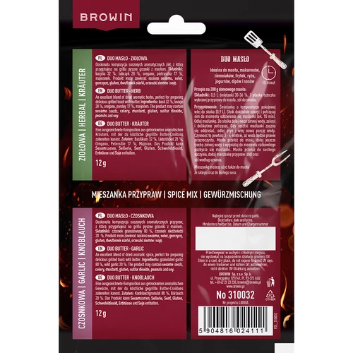 Duo Máslo - česnekové a bylinkové koření 2 v 1, 2 x 12g - 2