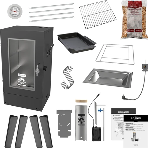 Elektrická udírna dragON E101 s generátorem kouře, 70 L - 2