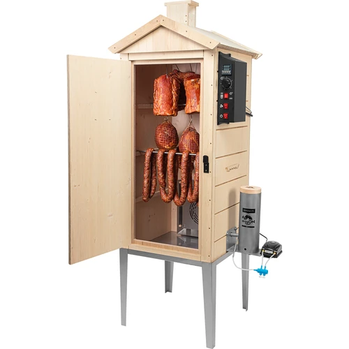 Elektrická udírna dragON PLYWOOD NATURE 100E s elektrickým topným modulem a ovladačem - 4