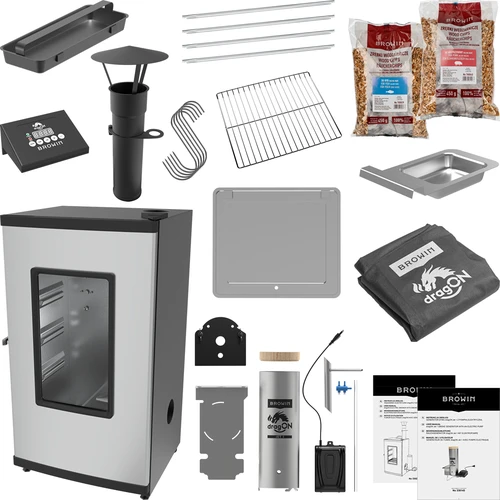 Elektrická udírna - dragON s generátorem kouře, digitální 65 L - 2