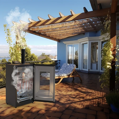 Elektrická udírna - dragON s generátorem kouře, digitální 65 L - 32