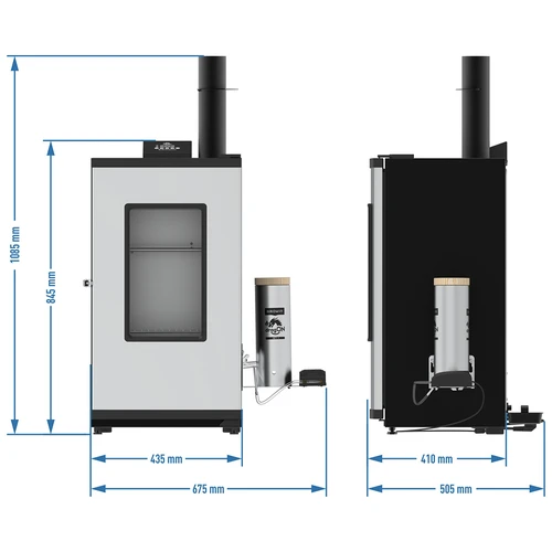 Elektrická udírna - dragON s generátorem kouře, digitální 65 L - 8