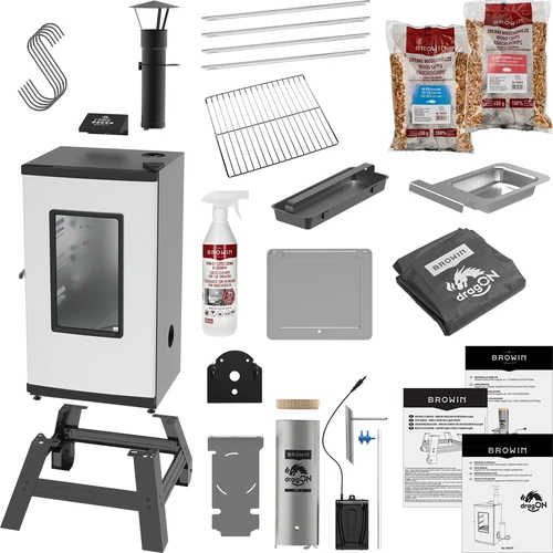 Elektrická udírna dragON s mobilní základnou a čisticím prostředkem - 2