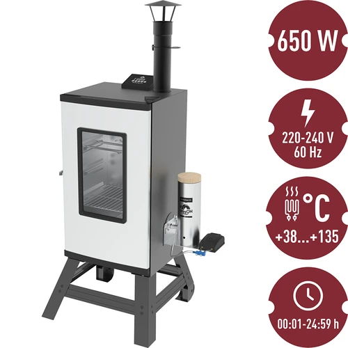 Elektrická udírna dragON s mobilní základnou a čisticím prostředkem - 24