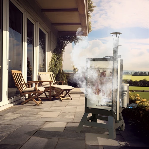 Elektrická udírna dragON s mobilní základnou a čisticím prostředkem - 30