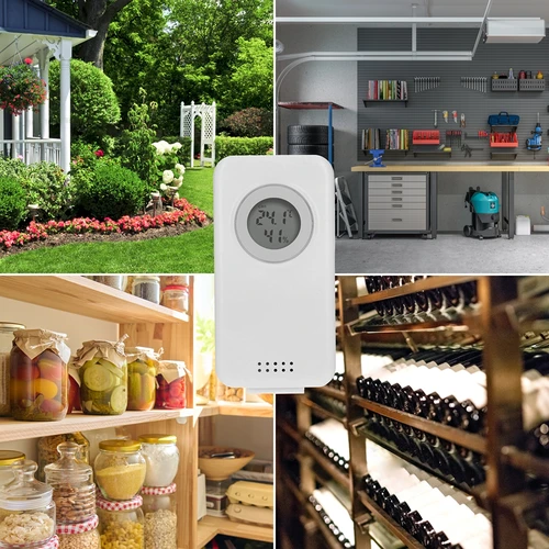 Elektronická meteorologická stanice – bezdrátová, se senzorem, černá - 10