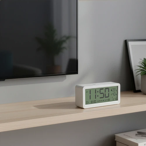 Elektronická meteostanice Soens - bílá, s hodinami a kalendářem - 9