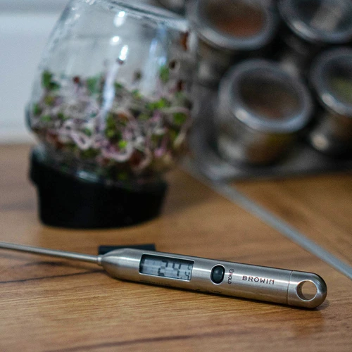 Elektronický kuchyňský teploměr (-40°C do +300°C) z oceli - 3