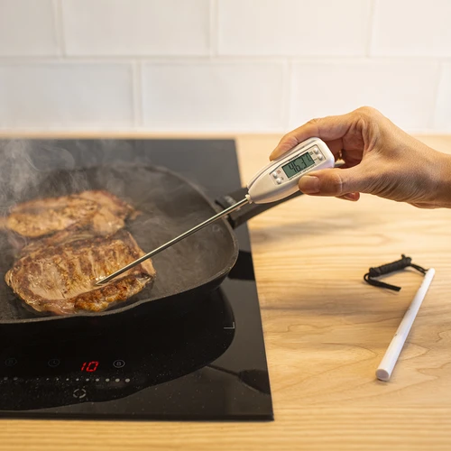 Elektronický kuchyňský teploměr (-50°C do +300°C) s pouzdrem, bílý - 4