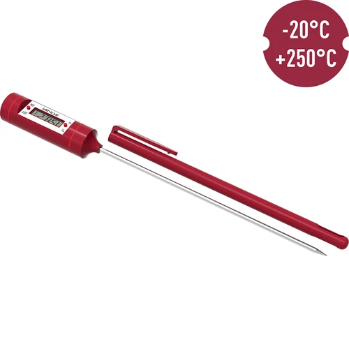 Elektronický kuchyňský teploměr, LCD (-20 °C až +250 °C), červený - 3