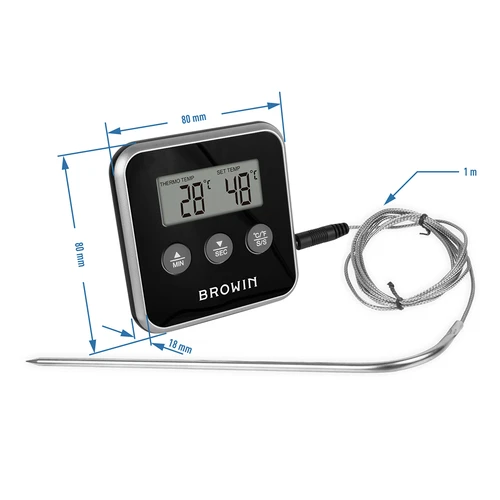 Elektronický kuchyňský teploměr s sondou (0°C do 250°C) mix - 4