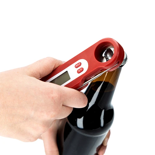 Elektronický kulinářský teploměr se skládací sondou (-50/+300℃), červený - 6