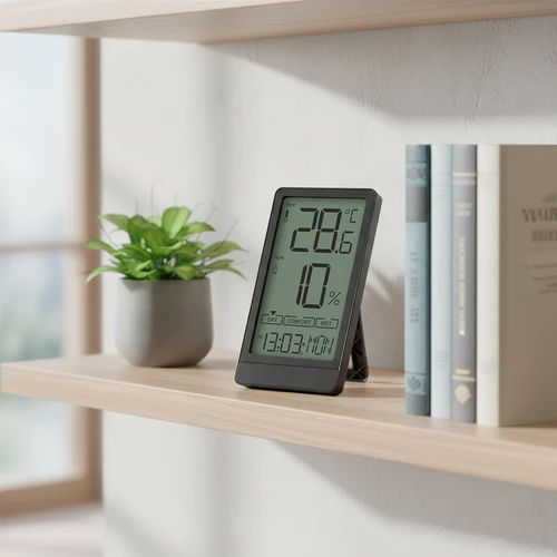 Elektronický pokojový teploměr značky Soens, černý - 8