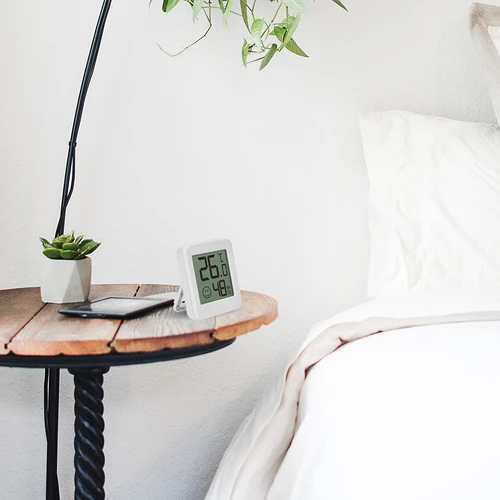 Elektronický teploměr s indikátorem komfortu, bílý - 11