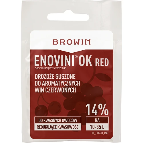 Enovini® OK RED - vinařské kvasnice snižující kyselost 7 g